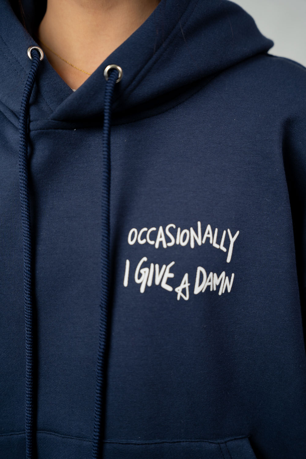 DAMN Navy Blue Oversized Hoodie